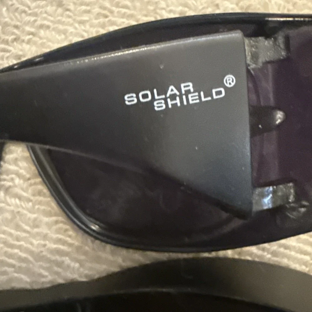Sunglasses Lot 8 SOLAR SHIELDS BLACK WRAP EYE PROTECTION-All 8 pairs included